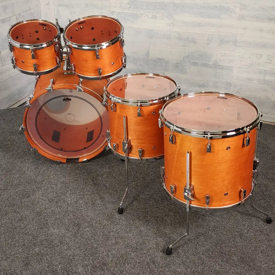 Used Yamaha Absolute Hybrid Maple 5pc Drum Set Vintage Natural - Very Good - Drum Center Of Portsmouth