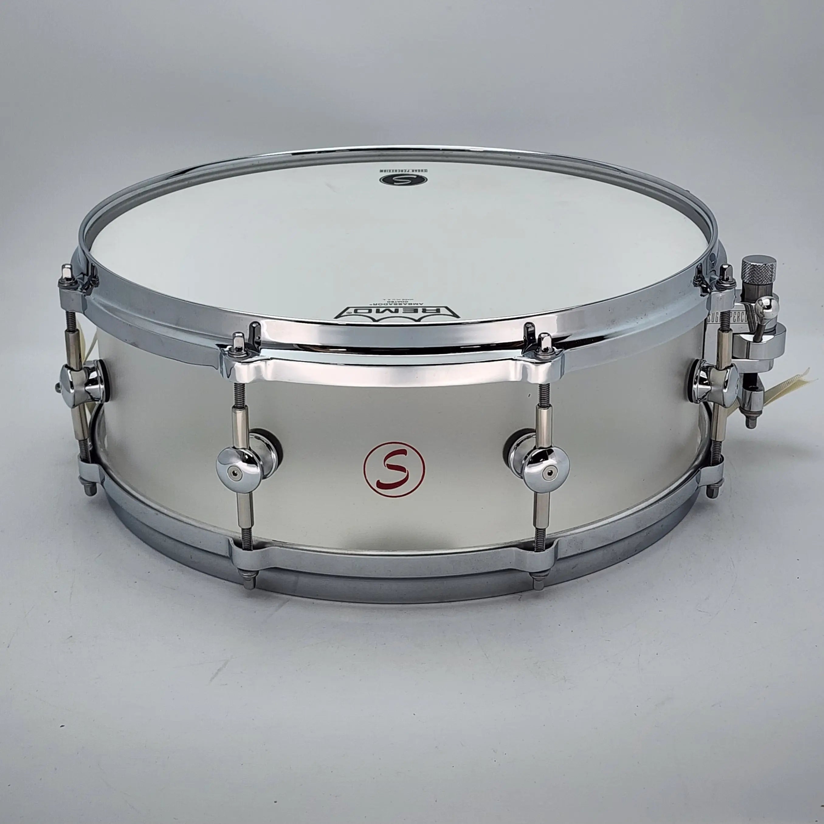 Used Sugar Percussion Acrylic Snare Drum 14x5 Frosted - Very Good - Drum Center Of Portsmouth