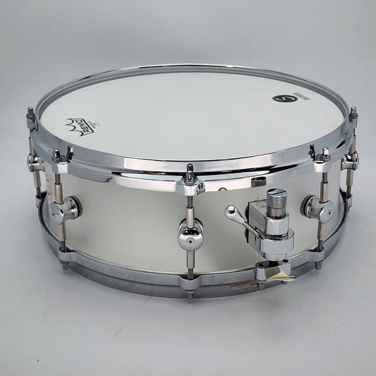 Used Sugar Percussion Acrylic Snare Drum 14x5 Frosted - Very Good - Drum Center Of Portsmouth