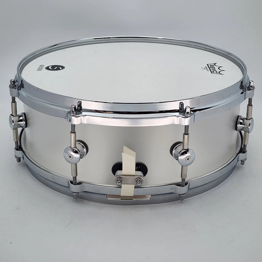 Used Sugar Percussion Acrylic Snare Drum 14x5 Frosted - Very Good - Drum Center Of Portsmouth