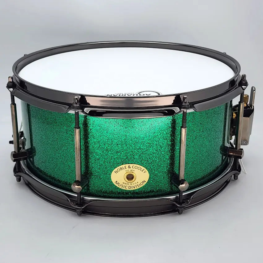 Used Noble & Cooley SS Classic Tulip Snare Drum 13x6 Green Sparkle - Very Good - Drum Center Of Portsmouth