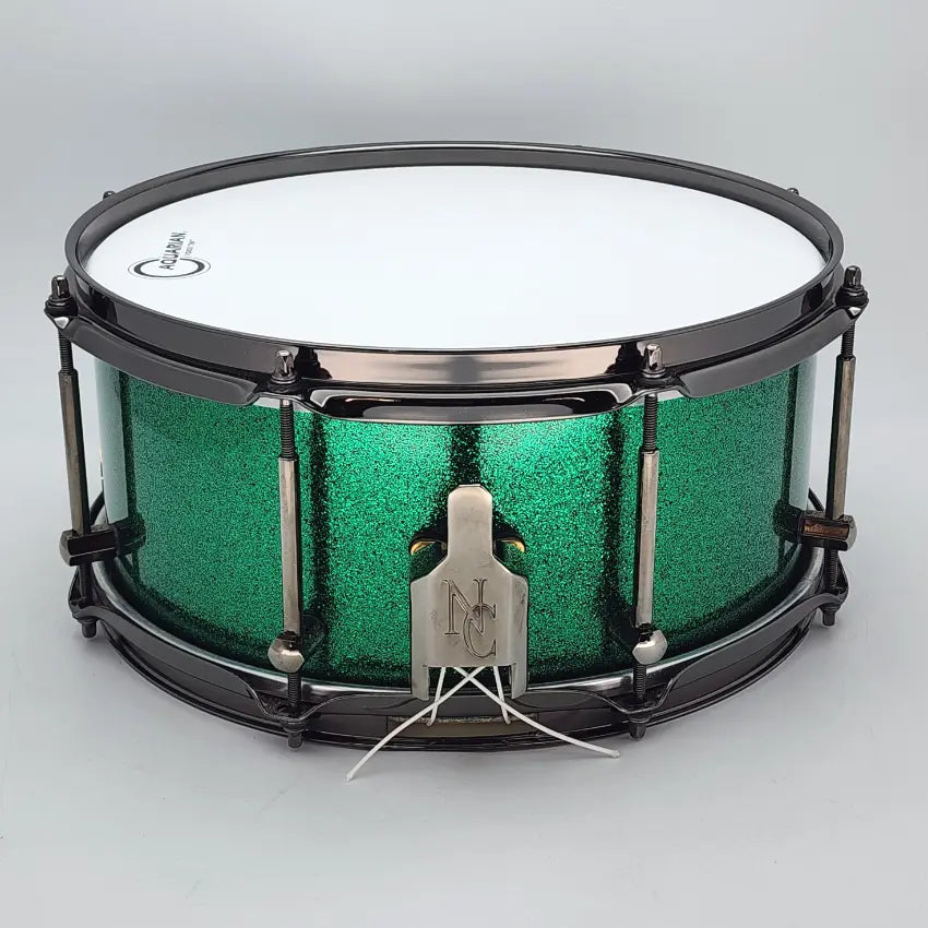 Used Noble & Cooley SS Classic Tulip Snare Drum 13x6 Green Sparkle - Very Good - Drum Center Of Portsmouth