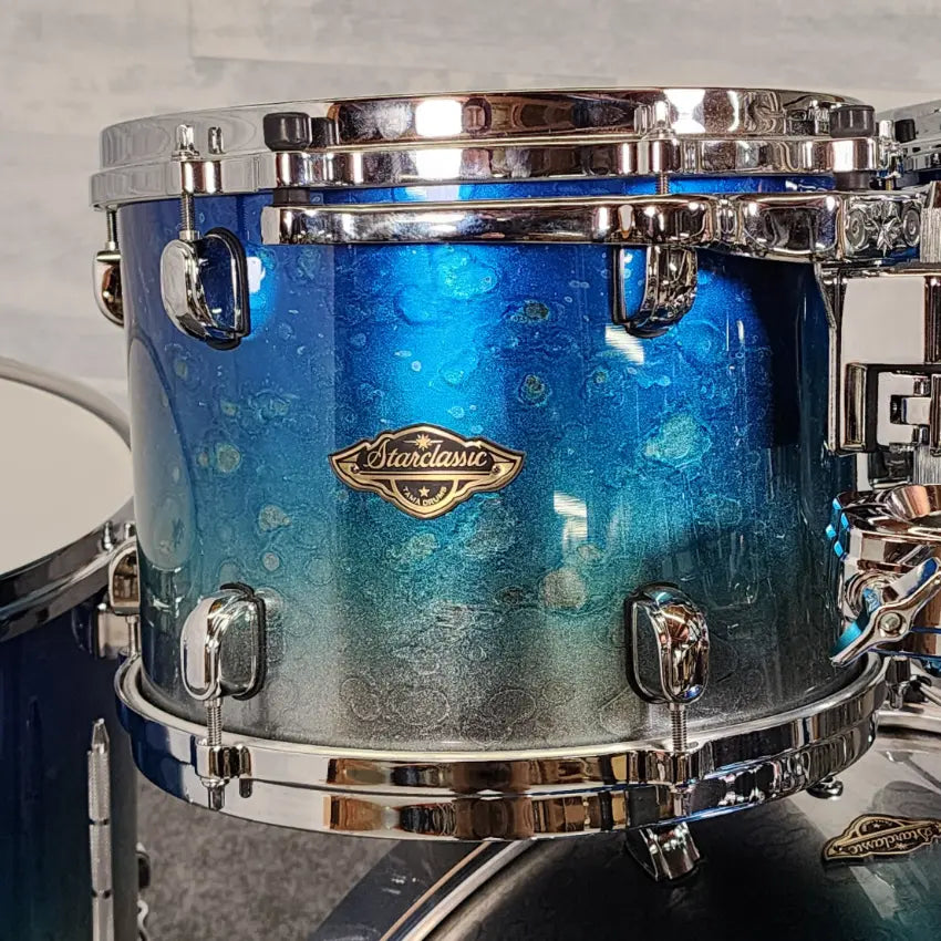 Used Tama Starclassic Walnut/Birch 4pc Drum Set Molten Blue Ice Fade - Good - Drum Center Of Portsmouth