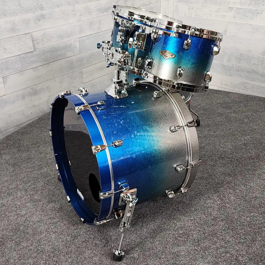 Used Tama Starclassic Walnut/Birch 4pc Drum Set Molten Blue Ice Fade - Good - Drum Center Of Portsmouth