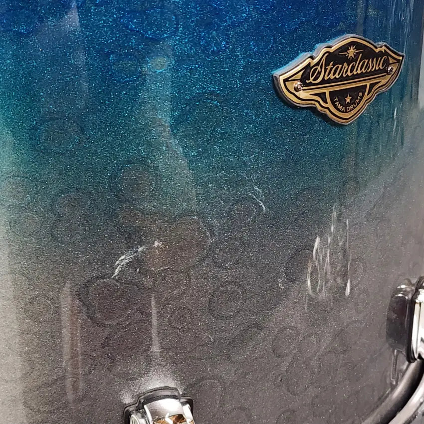 Used Tama Starclassic Walnut/Birch 4pc Drum Set Molten Blue Ice Fade - Good - Drum Center Of Portsmouth