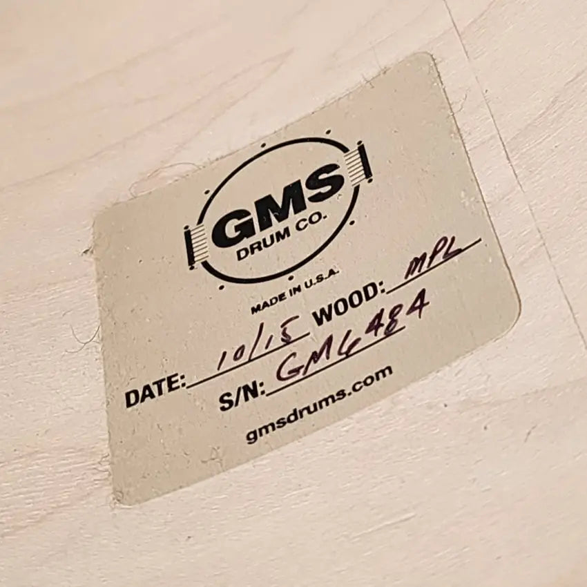 Used GMS Grand Master 4pc Drum Set Satin Natural w/Raw Brass Hw - Very Good - Drum Center Of Portsmouth