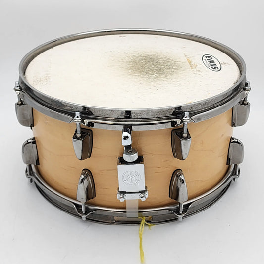 Used Yamaha Steve Jordan Signature Snare Drum 13x6.5 Satin Natural - Fair - Drum Center Of Portsmouth