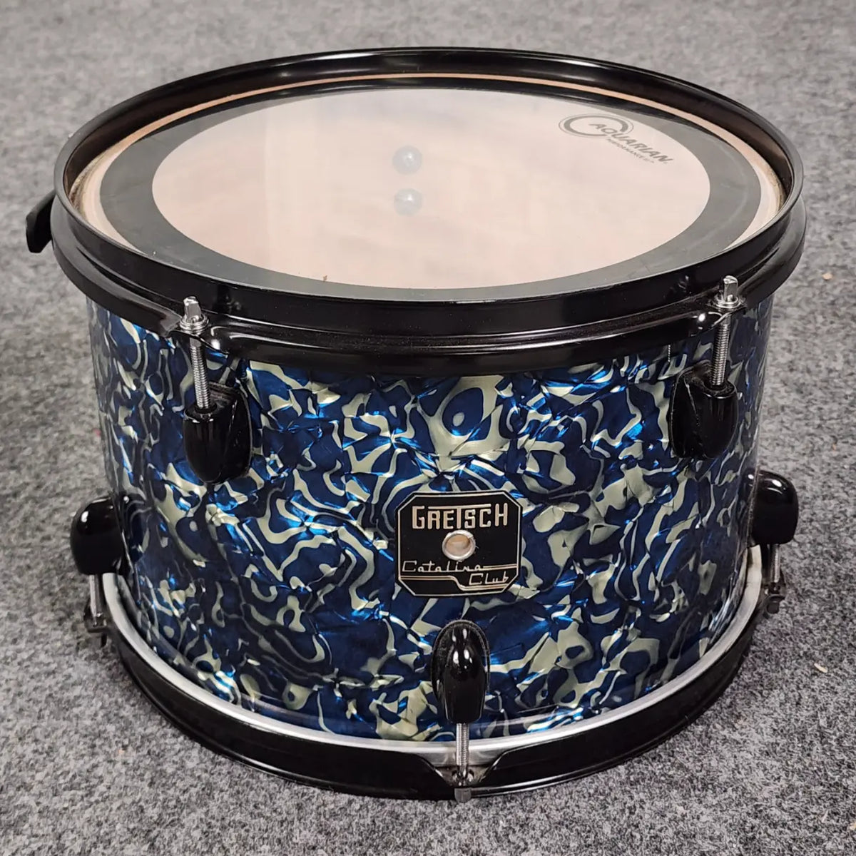 Used Gretsch Catalina Club 3pc Drum Set Alien Blue w/Tom Holder