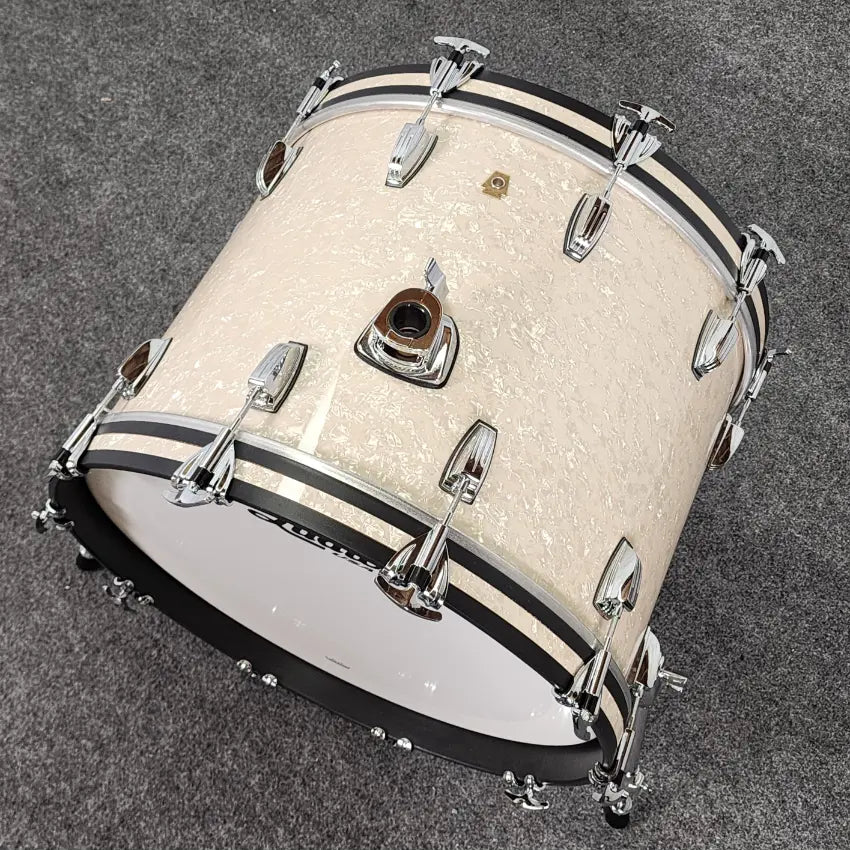 Used Ludwig Legacy Maple 3pc Drum Set Vintage White Marine - Very Good - Drum Center Of Portsmouth