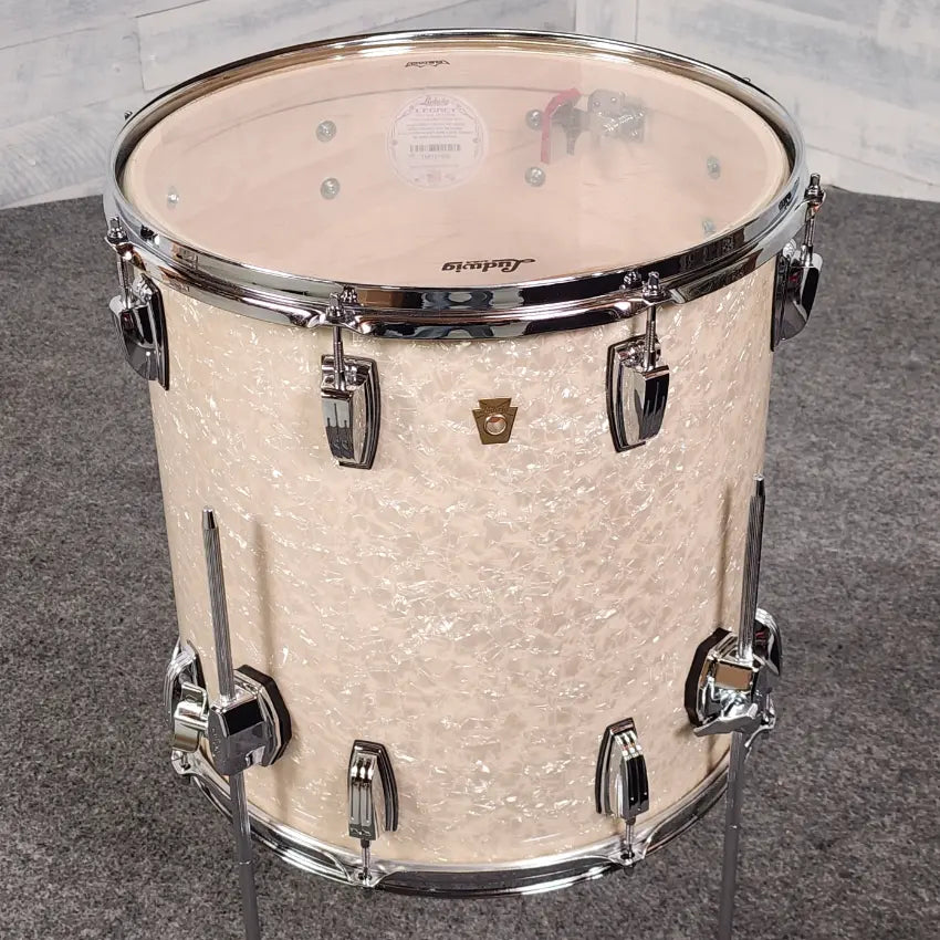 Used Ludwig Legacy Maple 3pc Drum Set Vintage White Marine - Very Good - Drum Center Of Portsmouth