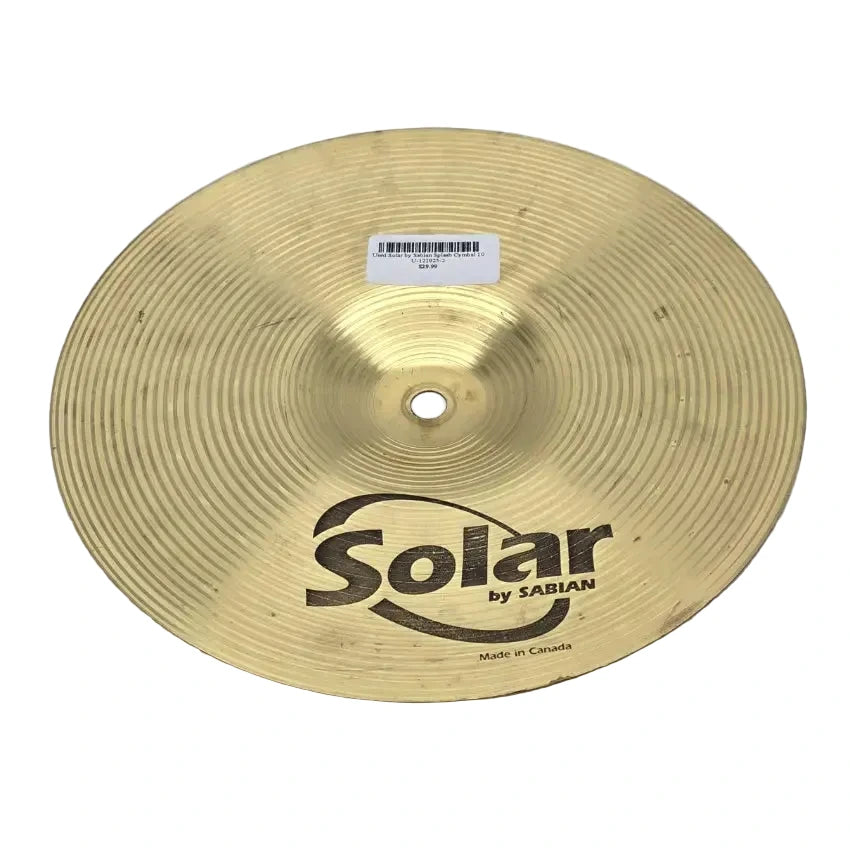 Used Solar by Sabian Splash Cymbal 10" - Very Good - Drum Center Of Portsmouth