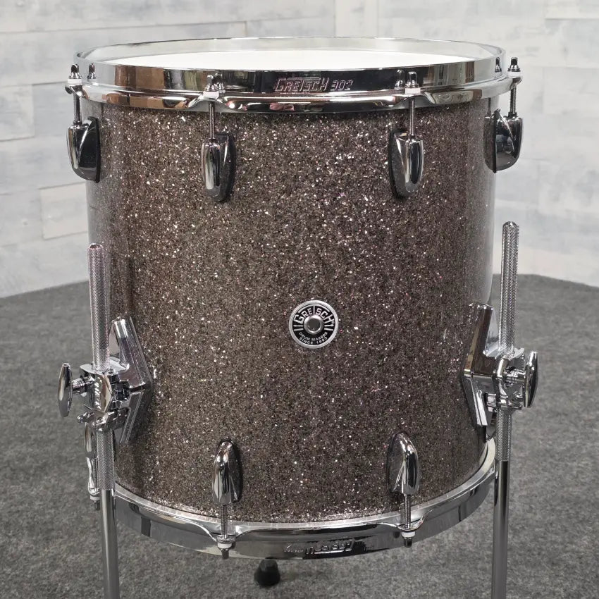 Used Gretsch Brooklyn 3pc Drum Set Pewter Sparkle - Very Good - Drum Center Of Portsmouth