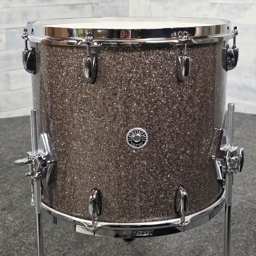 Used Gretsch Brooklyn 5pc Drum Set Pewter Sparkle - Very Good - Drum Center Of Portsmouth