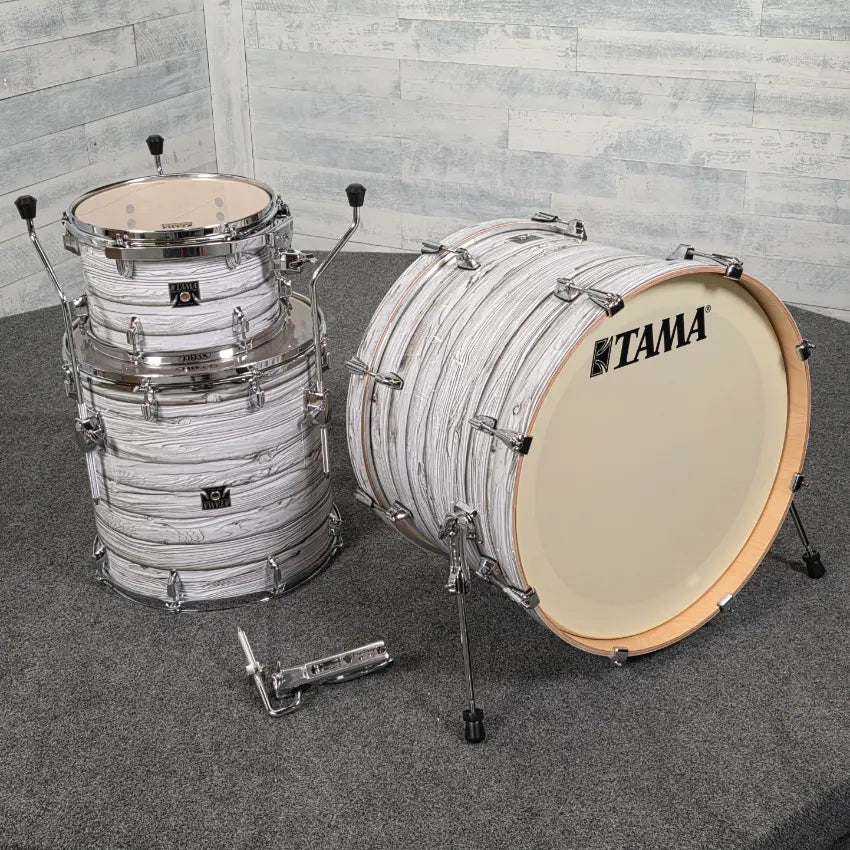 Used Tama Superstar Classic 3pc Drum Set Ice Ash Wrap - Very Good - Drum Center Of Portsmouth