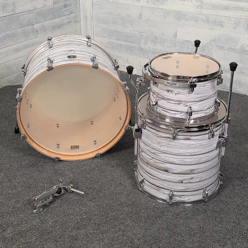 Used Tama Superstar Classic 3pc Drum Set Ice Ash Wrap - Very Good - Drum Center Of Portsmouth