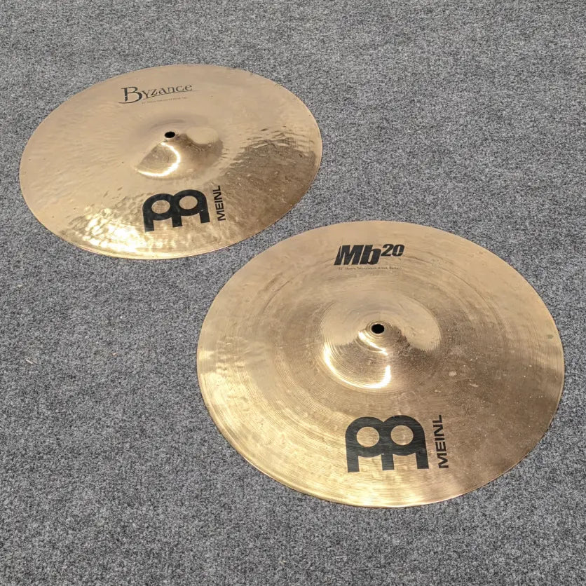 Used Meinl Mixed Hi Hat Cymbal Set 14" - Very Good - Drum Center Of Portsmouth