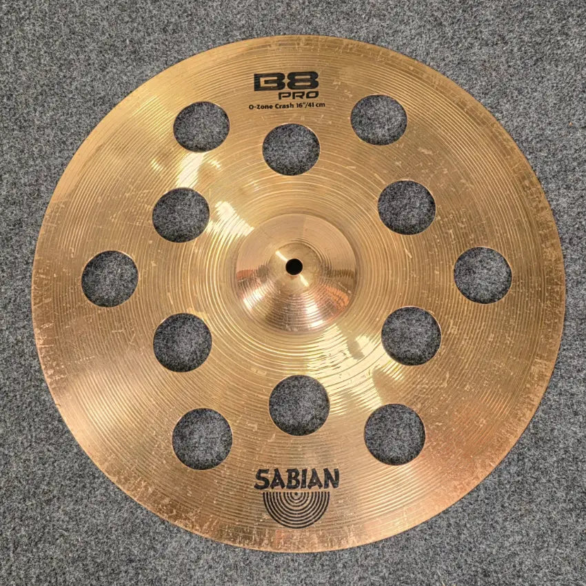 Used Sabian B8 Pro O-Zone Crash Cymbal 16" - Good - Drum Center Of Portsmouth