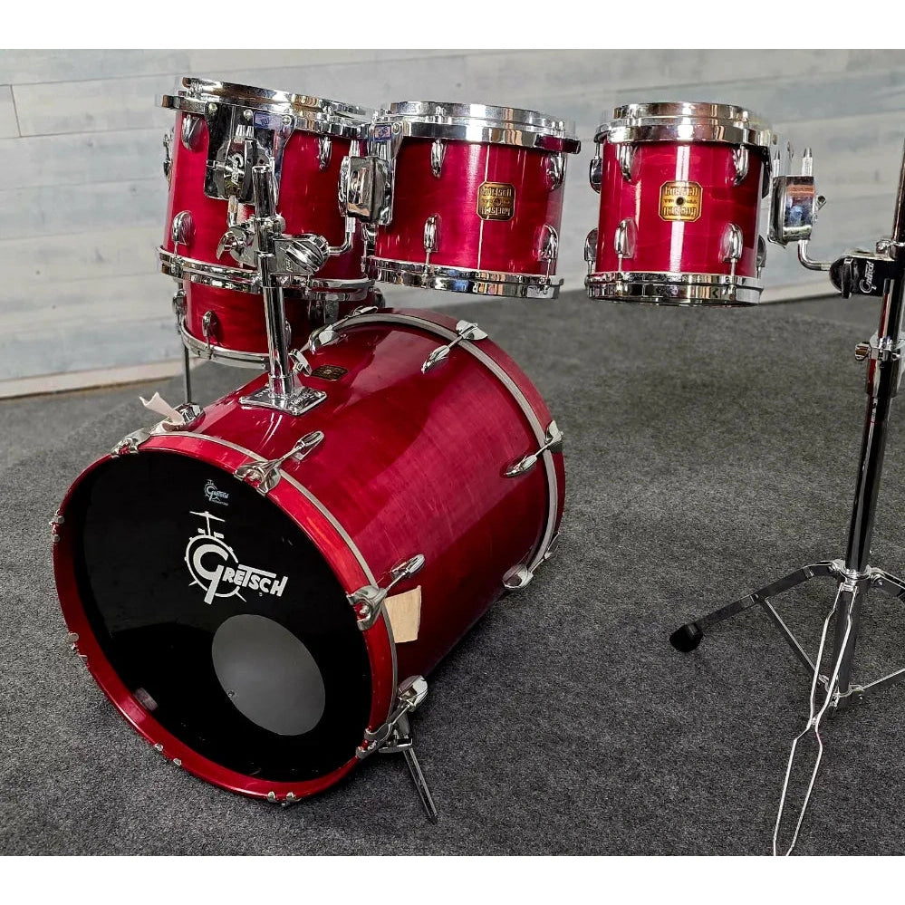 Used Vintage Gretsch USA Custom 5pc Drum Set Rosewood 1980s Jasper - Good - Drum Center Of Portsmouth