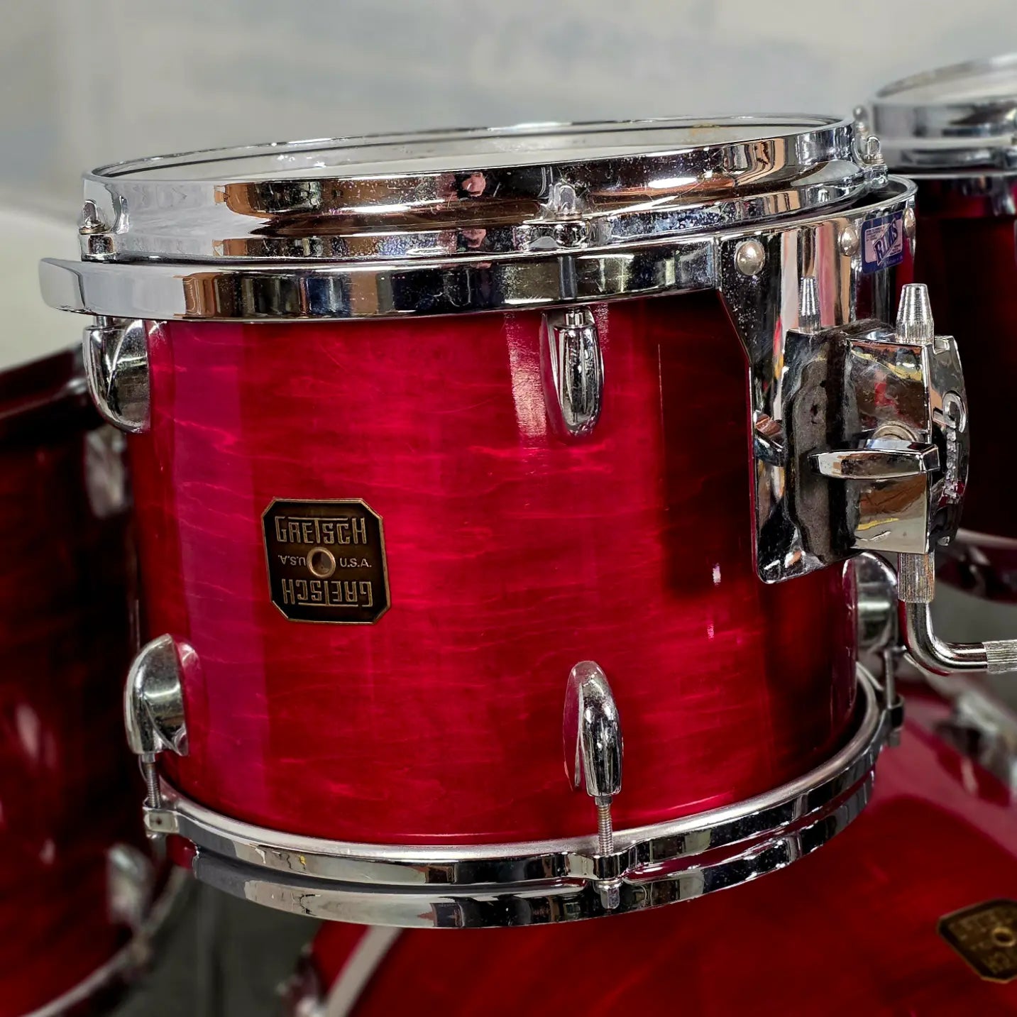 Used Vintage Gretsch USA Custom 5pc Drum Set Rosewood 1980s Jasper - Good - Drum Center Of Portsmouth