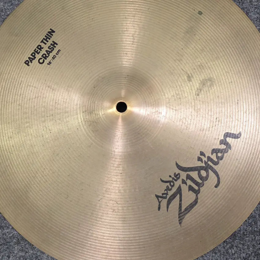 Used Zildjian A Paper Thin Crash Cymbal 16" - Good - Drum Center Of Portsmouth