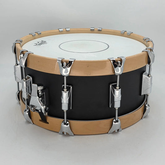 Used Taye Metalworks Aluminum Snare Drum w/Maple Hoops 14x6.5 - Very Good - Drum Center Of Portsmouth