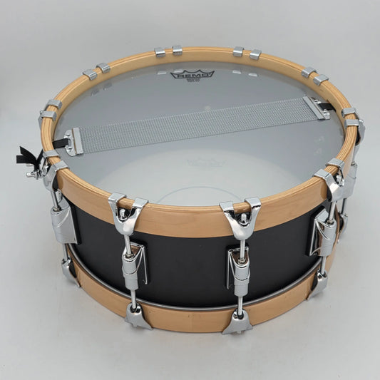 Used Taye Metalworks Aluminum Snare Drum w/Maple Hoops 14x6.5 - Very Good - Drum Center Of Portsmouth