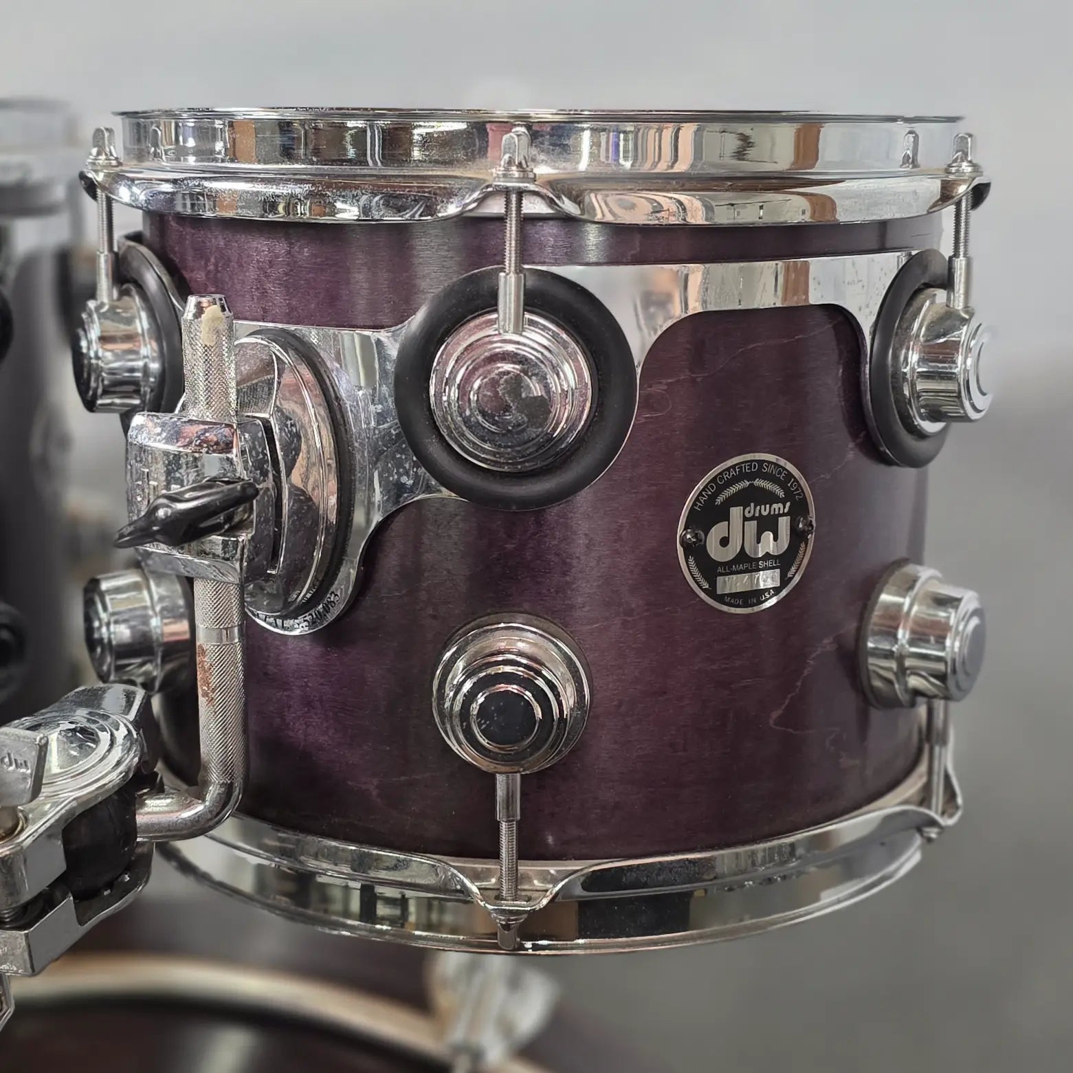 Used DW Collectors Maple 4pc Drum Set Purple Satin - Fair - Drum Center Of Portsmouth