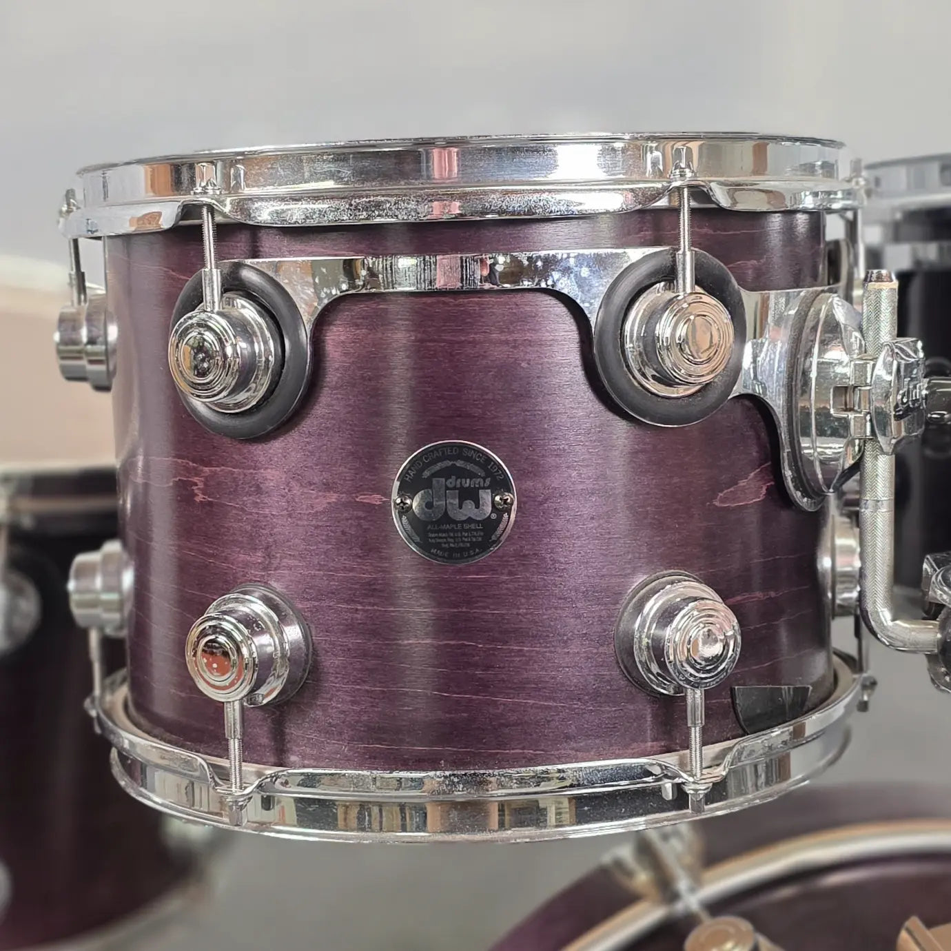 Used DW Collectors Maple 4pc Drum Set Purple Satin - Fair - Drum Center Of Portsmouth