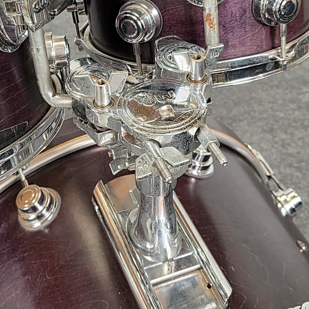Used DW Collectors Maple 4pc Drum Set Purple Satin - Fair - Drum Center Of Portsmouth