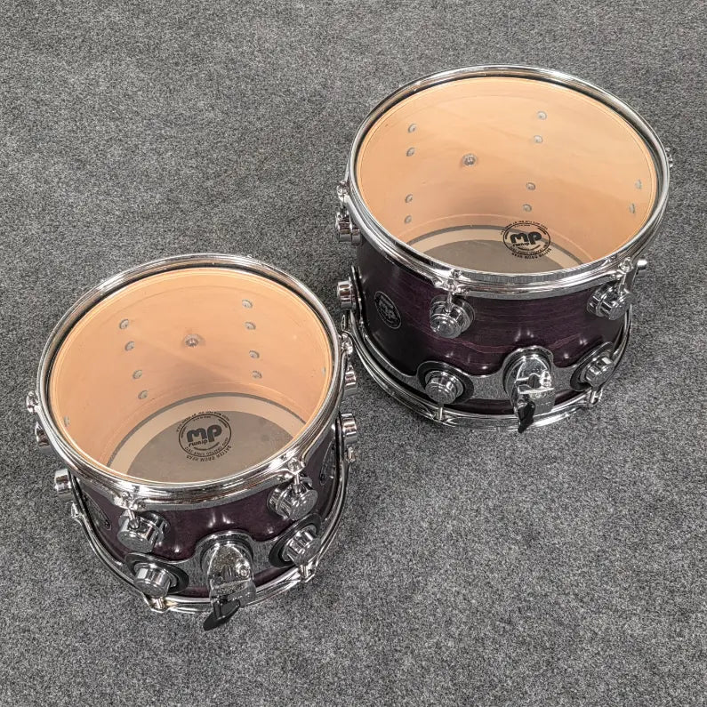 Used DW Collectors Maple 4pc Drum Set Purple Satin - Fair - Drum Center Of Portsmouth
