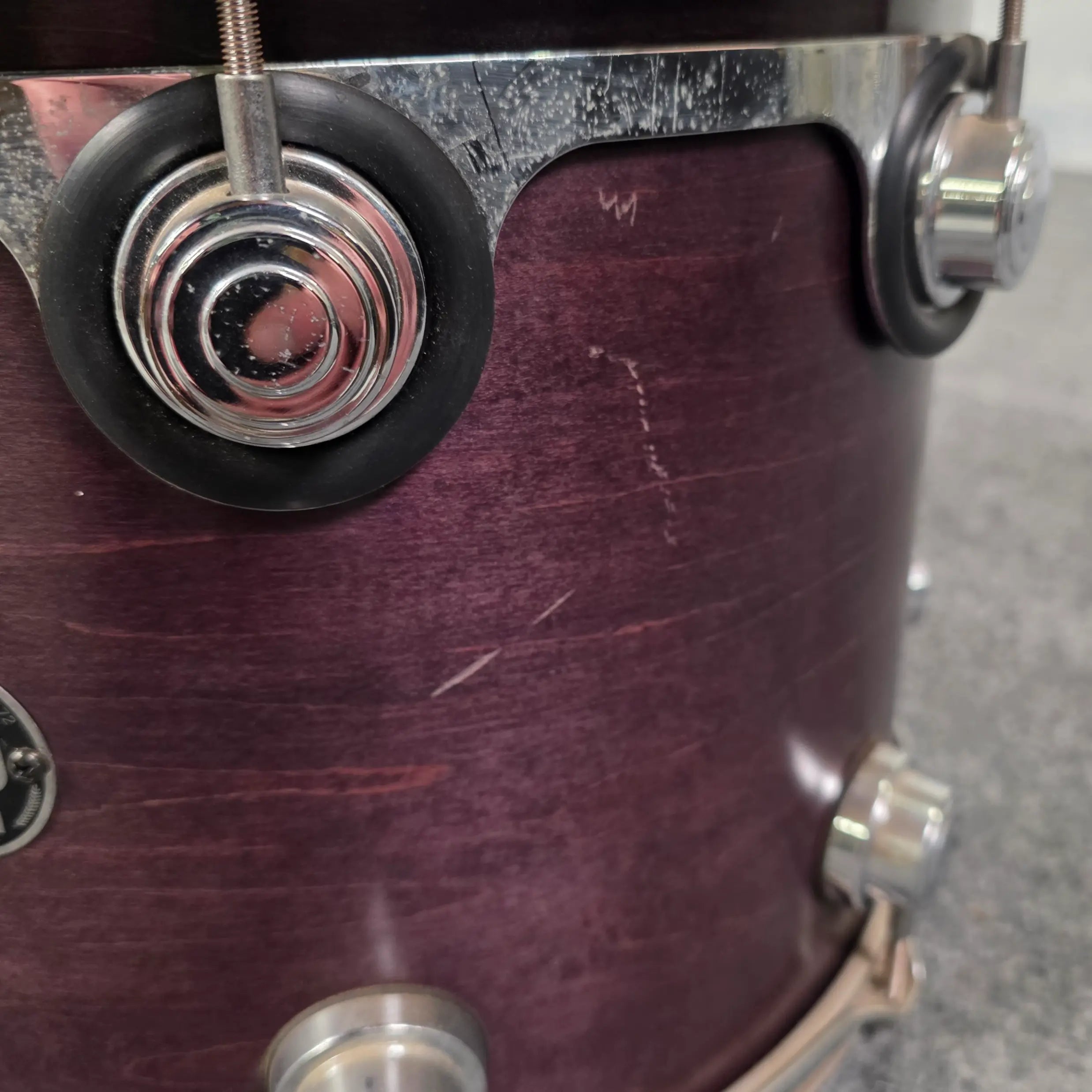 Used DW Collectors Maple 4pc Drum Set Purple Satin - Fair - Drum Center Of Portsmouth