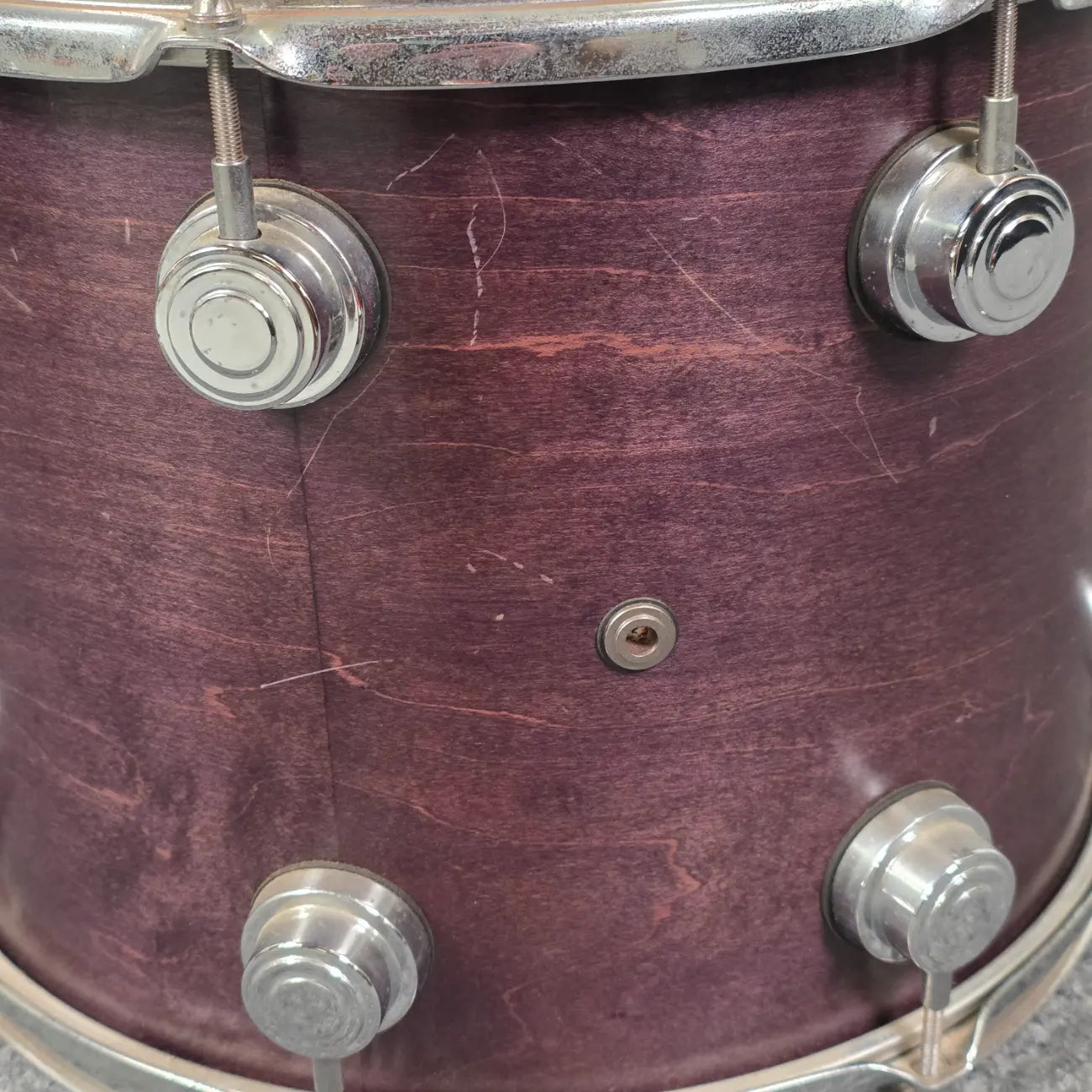 Used DW Collectors Maple 4pc Drum Set Purple Satin - Fair - Drum Center Of Portsmouth