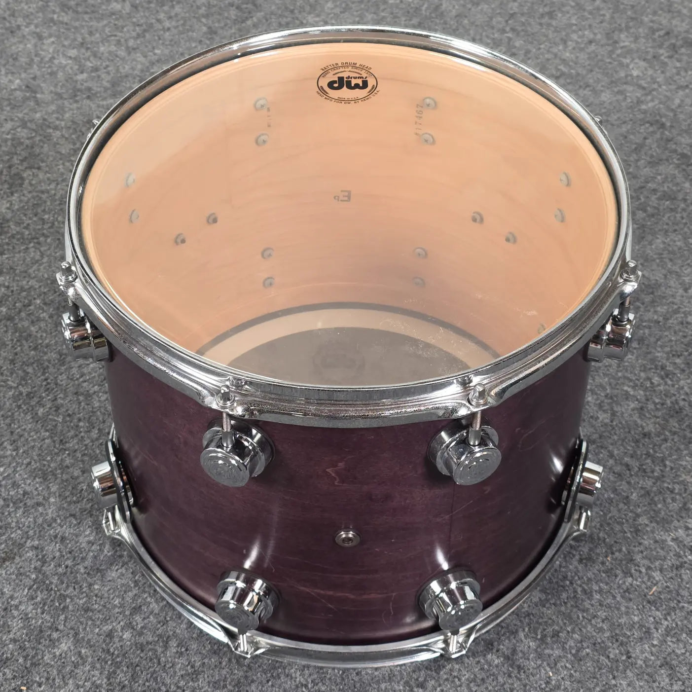 Used DW Collectors Maple 4pc Drum Set Purple Satin - Fair - Drum Center Of Portsmouth