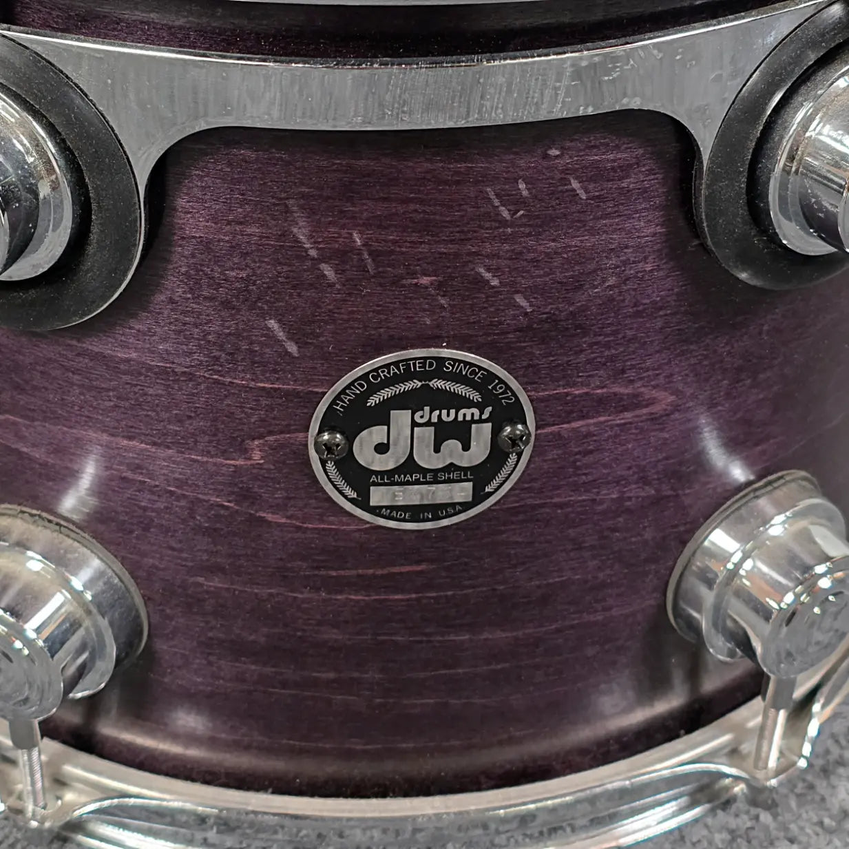 Used DW Collectors Maple 4pc Drum Set Purple Satin - Fair - Drum Center Of Portsmouth