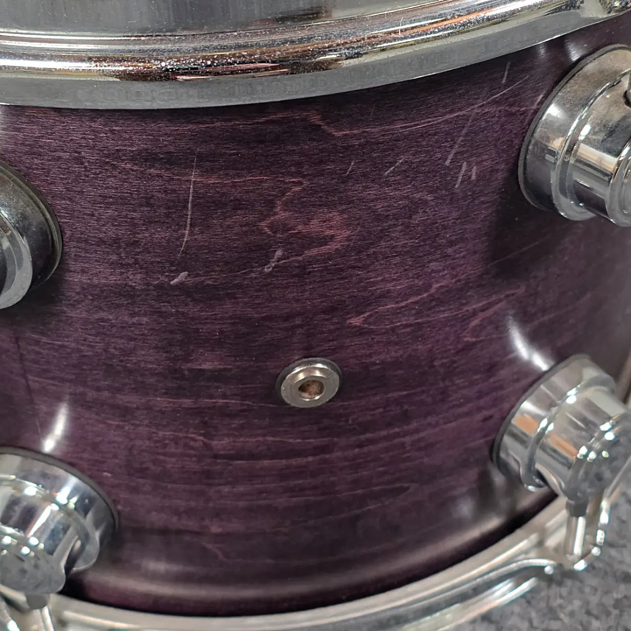 Used DW Collectors Maple 4pc Drum Set Purple Satin - Fair - Drum Center Of Portsmouth