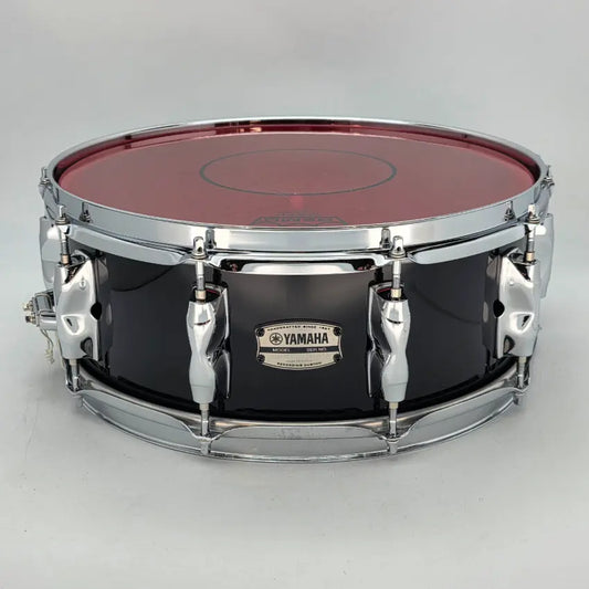 Used Yamaha Recording Custom Snare Drum 14x5.5 Solid Black - Very Good - Drum Center Of Portsmouth