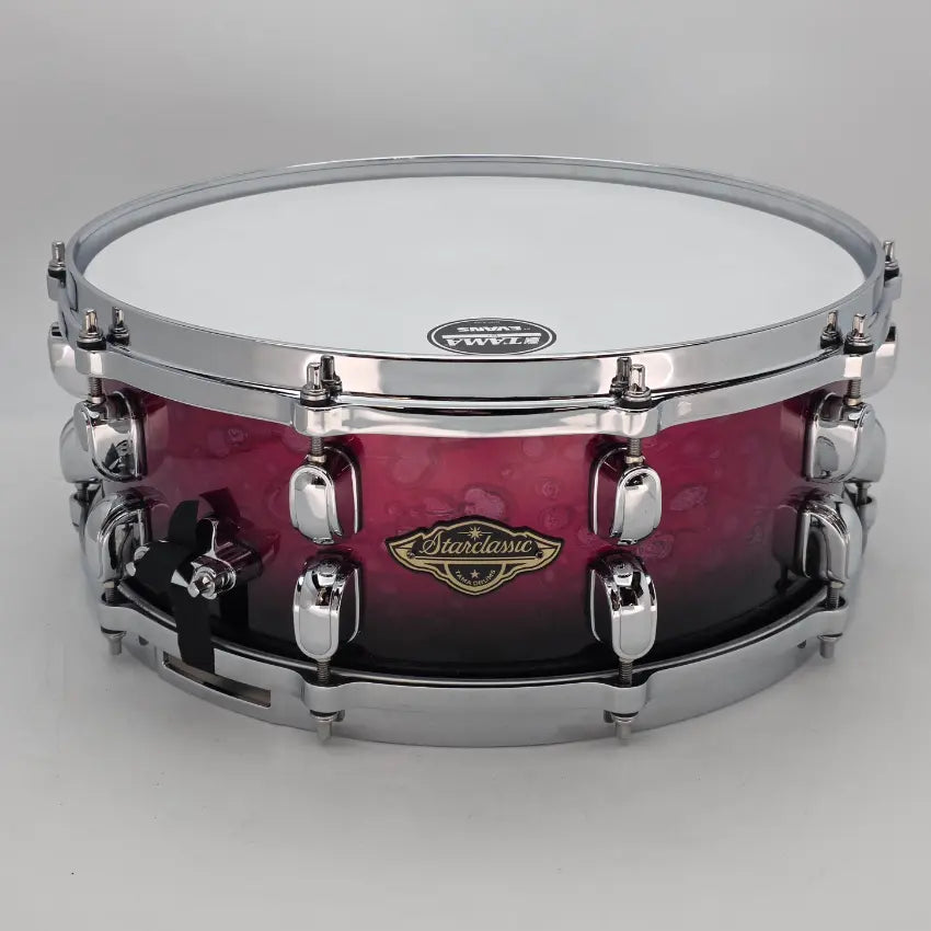 Used Tama Starclassic Walnut/Birch Snare Drum 14x5.5 Raspberry Fade - Very Good - Drum Center Of Portsmouth