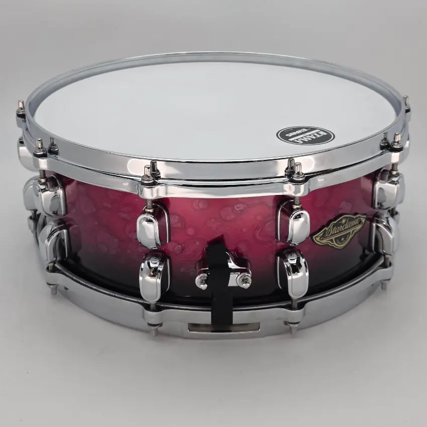 Used Tama Starclassic Walnut/Birch Snare Drum 14x5.5 Raspberry Fade - Very Good - Drum Center Of Portsmouth