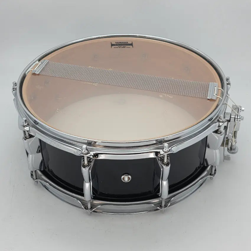 Used Yamaha Beech Custom Snare Drum 14x6 Piano Black - Good - Drum Center Of Portsmouth