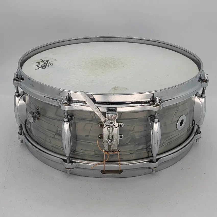 Used Vintage 60s Gretsch Round Badge Snare Drum 14x5 Blue Onyx - Good - Drum Center Of Portsmouth