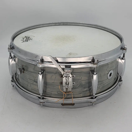 Used Vintage 60s Gretsch Round Badge Snare Drum 14x5 Blue Onyx - Good - Drum Center Of Portsmouth