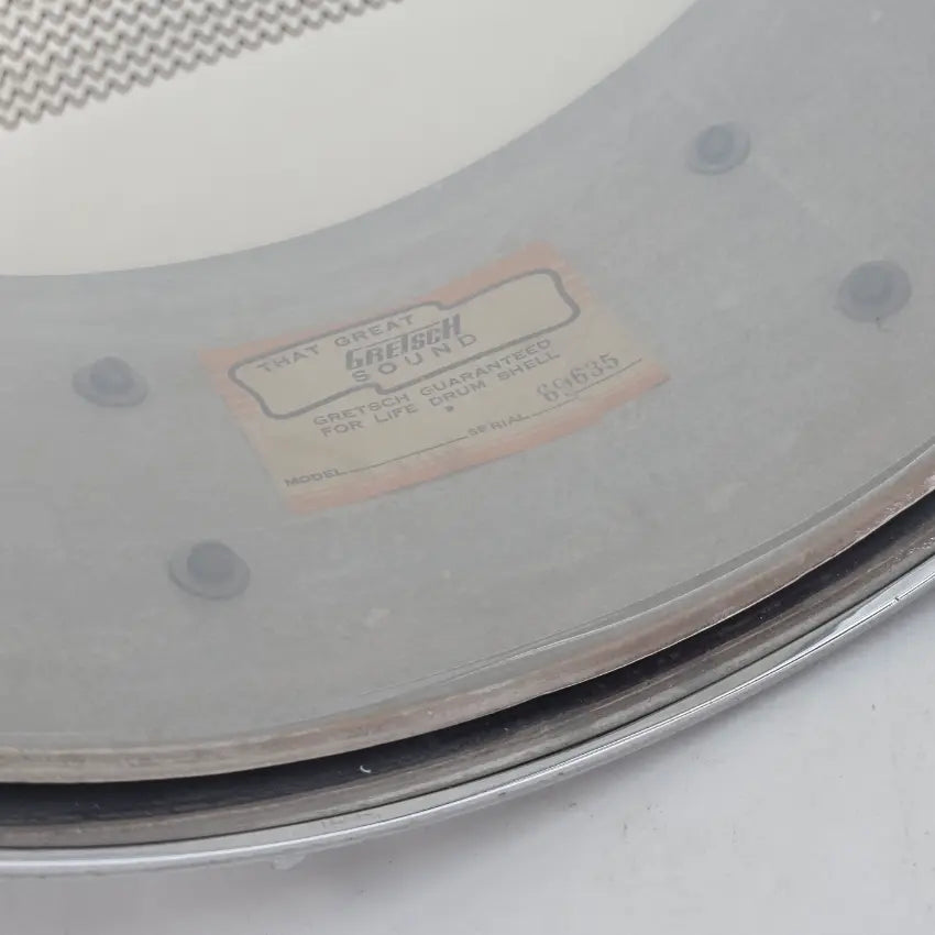 Used Vintage 60s Gretsch Round Badge Snare Drum 14x5 Blue Onyx - Good - Drum Center Of Portsmouth