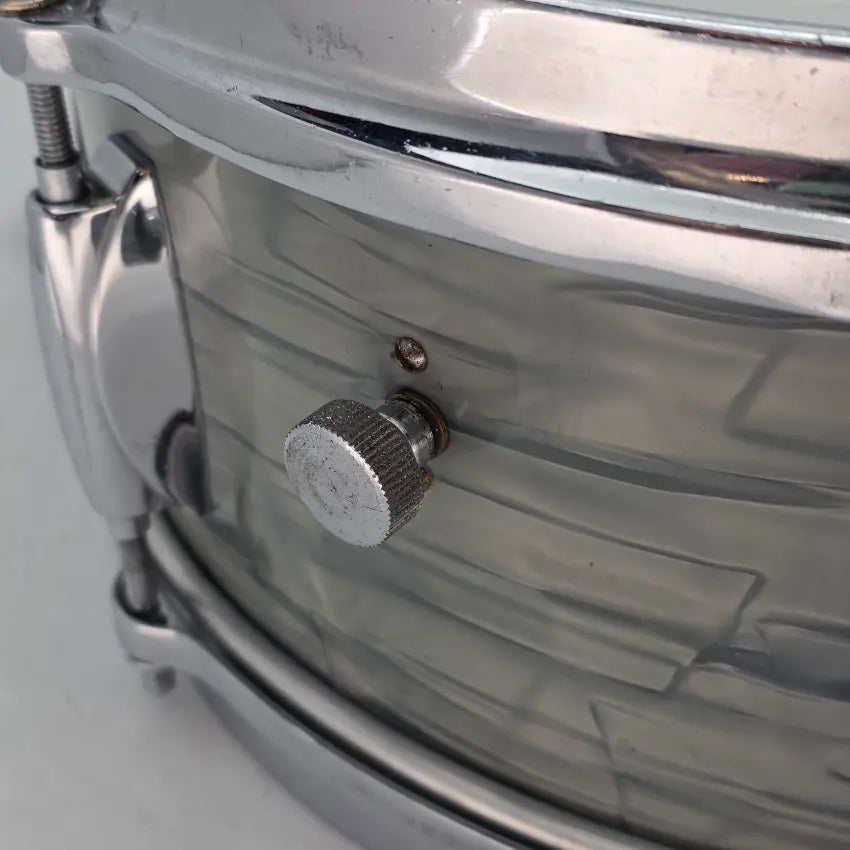 Used Vintage 60s Gretsch Round Badge Snare Drum 14x5 Blue Onyx - Good - Drum Center Of Portsmouth