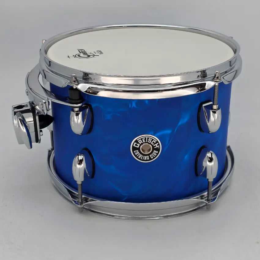 Used Gretsch Catalina Club Tom 10x7 Blue Satin Flame - Very Good - Drum Center Of Portsmouth