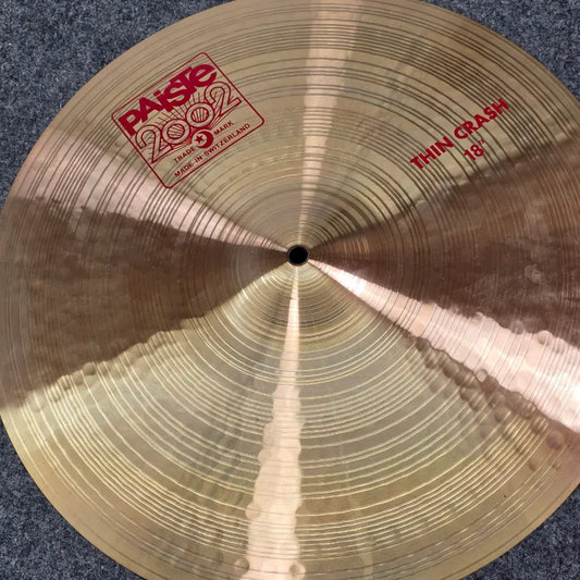 Used Paiste 2002 Thin Crash Cymbal 18" - Very Good - Drum Center Of Portsmouth