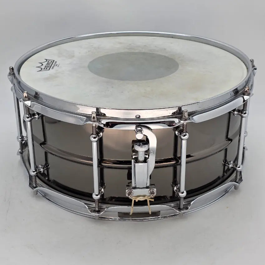 Used Ludwig Black Magic Brass Snare Drum 14x6.5 w/ Chrome HW - Good - Drum Center Of Portsmouth
