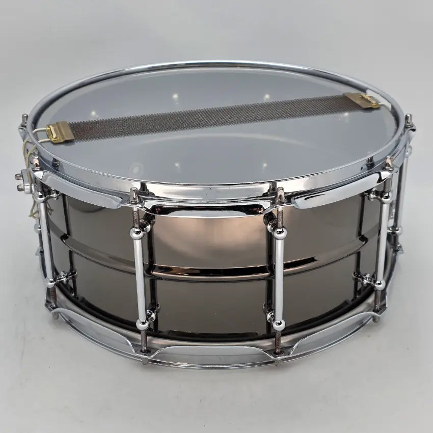 Used Ludwig Black Magic Brass Snare Drum 14x6.5 w/ Chrome HW - Good - Drum Center Of Portsmouth