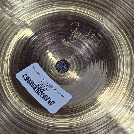 Used Meinl Byzance Traditional Thin Crash Cymbal 17" - Good - Drum Center Of Portsmouth