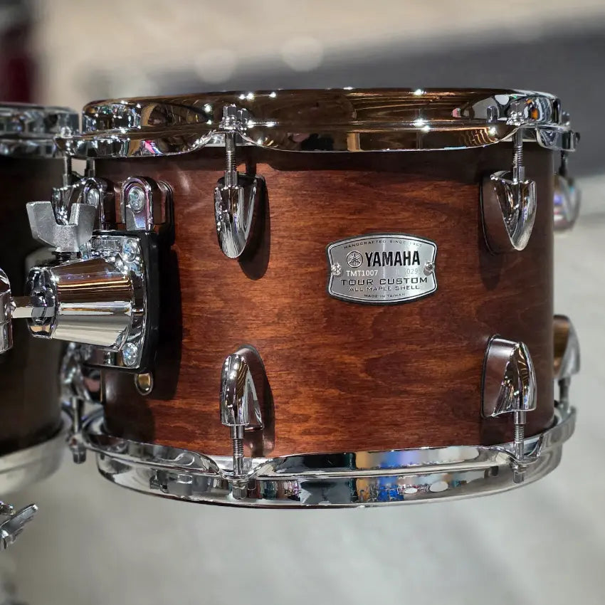 Used Yamaha Tour Custom Maple 4pc Drum Set Chocolate Satin - Very Good - Drum Center Of Portsmouth