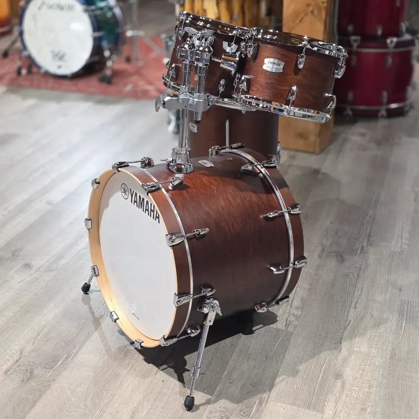 Used Yamaha Tour Custom Maple 4pc Drum Set Chocolate Satin - Very Good - Drum Center Of Portsmouth